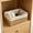 L, variant on Woven Storage Basket with Liner Rectangular Rattan Organizer Bin for Home Bathroom Kitchen