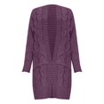 thumbnail image 4 of IMENGL Autumn winter loose solid alpaca wool sweater, Purple 3XL, Size M-3XL, 4 of 4
