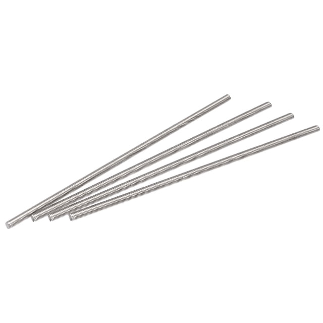 Unique Bargains M4 x 150mm 304 Stainless Steel Fully Threaded Rod Right Hand Threads 4 Pack