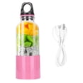 thumbnail image 1 of 500ML Electric Juicer Cup Portable Vegetables Fruit Juice Maker Automatic Tool USB Rechargeable Smoothie Blender Mixer BottlePink 500ML, 1 of 5