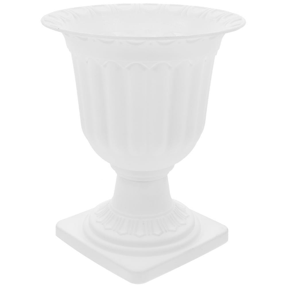 QUTETN Large Urn Planter Flower Pot Pedestal Indoor Outdoor Garden Plant Container