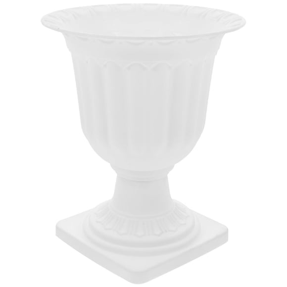 QUTETN Large Urn Planter Flower Pot Pedestal Indoor Outdoor Garden Plant Container