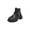Black, variant on Womens Winter Boots Ankle High Chunky Heel Low Heel for Outdoor Indoor Casual Use