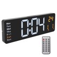 thumbnail image 3 of Horloge Numérique avec Télécommande, Horloge Numérique LED Grand Écran LED Horloge Numérique Grand Affichage Confort Ultime, 3 of 8