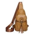 thumbnail image 2 of One Shoulder Crossbody Bag Leather Large Capacity Multi Compartment Women Bag, 2 of 7