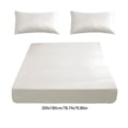 thumbnail image 3 of Dianli Gifts Bedding Protection Fitted Sheet 78.74 x 70.86 in Double Bed Deep Pocket Non Slip Elasticized Full Coverage Mattress Protector Soft Fiber Breathable Fitted Sheet Bedding Protect, 3 of 6
