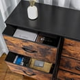 thumbnail image 2 of Table de Chevet à 8 Niveaux Tiroirs Commode Organisateur Rangement Armoire de Chambre Rustique, 2 of 6