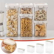 Meitianfacai s 1800ml Clear Food Storage Containers, with Double Snap Lid, Kitchen Seal Food Storage Jars, Plastic Pantry Storage Containers, BPA Free, Compact Stackable