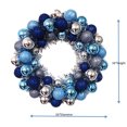 thumbnail image 3 of 16 in Holiday Time Blue & Silver Round Ball Christmas Tinsel Wreath, 3 of 4