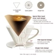 thumbnail image 4 of yeacher Coffee Filter Cup Conical V60 Style Spiral Drip Filter Ceramic Material Hand Brewed Coffee Appliances, 4 of 8