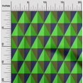 thumbnail image 2 of oneOone Cotton Poplin Twill Green Fabric Geometric Craft Projects Decor Fabric Printed By The Yard 56 Inch Wide, 2 of 4