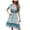 Vert1-4, variante sur Robe d'Invitée de Mariage Mode Femme Bohème Col en V Ample Manches 3/4 Imprimée Robe Courte Longueur Mini Robe à Pois Robe à Bretelles Robe Mini Robe Maxi Robe Sans Bretelles