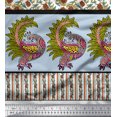 thumbnail image 2 of Soimoi Modal Satin Fabric Lotus & Peacock Panel Print Sewing Fabric Yard 42 Inch Wide, 2 of 2