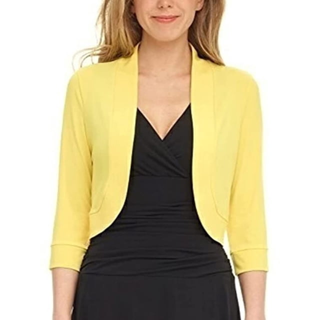 Women Shrug Open Front Bolero Cardigan Short Sleeve Cropped Sweater Jacket Plus Size