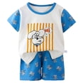 thumbnail image 4 of COMVALUE Pyjama 2 Pcs pour Tout-Petits Garçons, Haut à Manches Courtes Ajusté et Short (Blanc, 5-6 Ans), 4 of 4