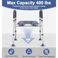 thumbnail image 2 of Toilet Seat Risers for Seniors Raised Toilet Seat with Handles &; Padded Seat  Adjustable Height &; Width  Elevated Toilet Seat for Elderly  Handicap  Fit Any Toilet, 2 of 7