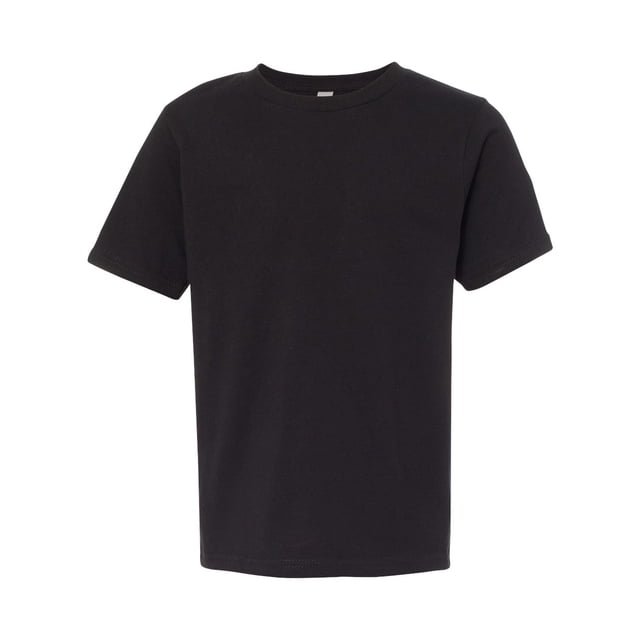 Next Level T-Shirt à Col Rond en Coton pour Jeunes, TG, Noir