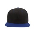thumbnail image 2 of Top Headwear Flat Bill Adjustable Snapback Cap - Black/Royal, 2 of 2