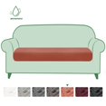 thumbnail image 1 of CHOK 2024 Housses Extensibles pour Coussins de Siège en Cuir PU 1 Pce Canapé Chocolat, 1 of 5