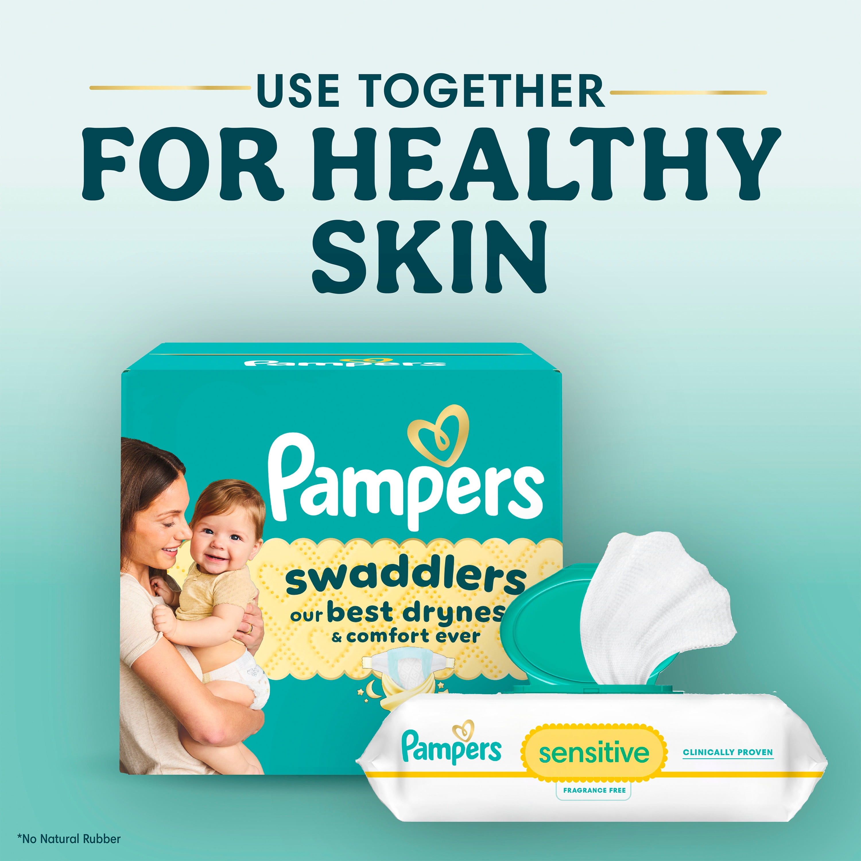 Pampers Swaddlers Diapers, S2 (10-22 lbs), Count, Absorbent, Keeps Baby Dry and Comfortable