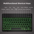 thumbnail image 4 of Clavier BT Sans Fil de 10 Pouces Ultra Mince Rechargeable Clavier BT Compatible avec Trois Systèmes Rétroéclairage Monochrome 7 Couleurs Noir, 4 of 8