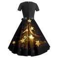 thumbnail image 3 of Robes d'Été Grande Taille pour Femmes 2024 Décontractées à Imprimé Floral à Manches Courtes à Col Rond Longueur Genou Économisez jusqu'à 65 % de Rabais!, 3 of 3