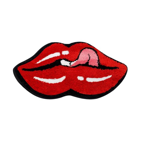 TIELUTT Orange Pumpkin Red Lips Bathroom Mat Cute Circular Absorbent Bathtub Fashionable Bathroom Mat Bathtub Throw Blanket Tan Fluffiest Blanket in the World Couch Blankets 1d Blanket Thick Rug