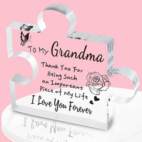 Lisbinx Personalized Acrylic Puzzle Block with Message | Custom Father'S Day & Mother'S Day Gift | Anniversary Home Decor | Shatterproof Keepsake for Desk & Shelf