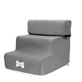 thumbnail image 2 of Riforla 3 Step Dog Step Stairs Pet Ladder Cover Removable Comfortable Non Dog Ramp Staircases Suitable for Small Dogs Pet Supplies Grey One Size, 2 of 7