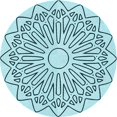 thumbnail image 1 of Ahgly Company Machine Washable Indoor Round Transitional Seafoam Green Area Rugs, 3' Round, 1 of 7