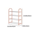thumbnail image 3 of Vaidha Shoe Rack Shoe Rack Storage Organizer With 4 Tiers Metal Shelves For Bedroom Closet Entry Dorm Room, 3 of 5