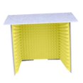 thumbnail image 3 of braveheart Soundproof Booth Studio Sound Recording Foam Panels Desktop Soundproof Cover Gray Yellow 60x60cm, 3 of 6