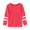 thumbnail image 1 of WEIYLL T-Shirt pour Filles Manches Longues Poignets Col Rond Patchwork Chaud Doux Hauts de Sortie pour 6-7 Ans, 1 of 5