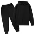 thumbnail image 2 of MeetoTime Boy's Girls's Hooded Tracksuit Pullover Sweatshirt Jogging Pants Set 2 Pieces Sweatsuit for 3-10 Years, 2 of 3