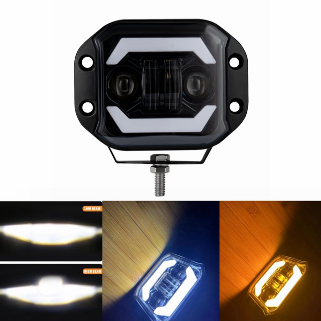 5 Inch Spotlight Flush Mount LED Work Light Bar Hi low Beam Off Road 4X4 Atv Niva Lada Car 12V 24V LED Pods Driving Fog Lights