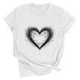 thumbnail image 1 of Meichang Chandails de la Saint-Valentin pour Femmes, T-Shirts Graphiques Mignons avec Cœur d'Amour, T-Shirts Décontractés à Manches Courtes, Hauts Tee à Col Rond, Coupe Ample, Chemisiers de la Saint-Valentin, 1 of 2