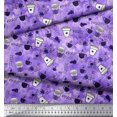 thumbnail image 2 of Soimoi Poly Georgette Fabric Hot Coffee Beverages Printed Fabric 1 Yard 52 Inch Wide, 2 of 3