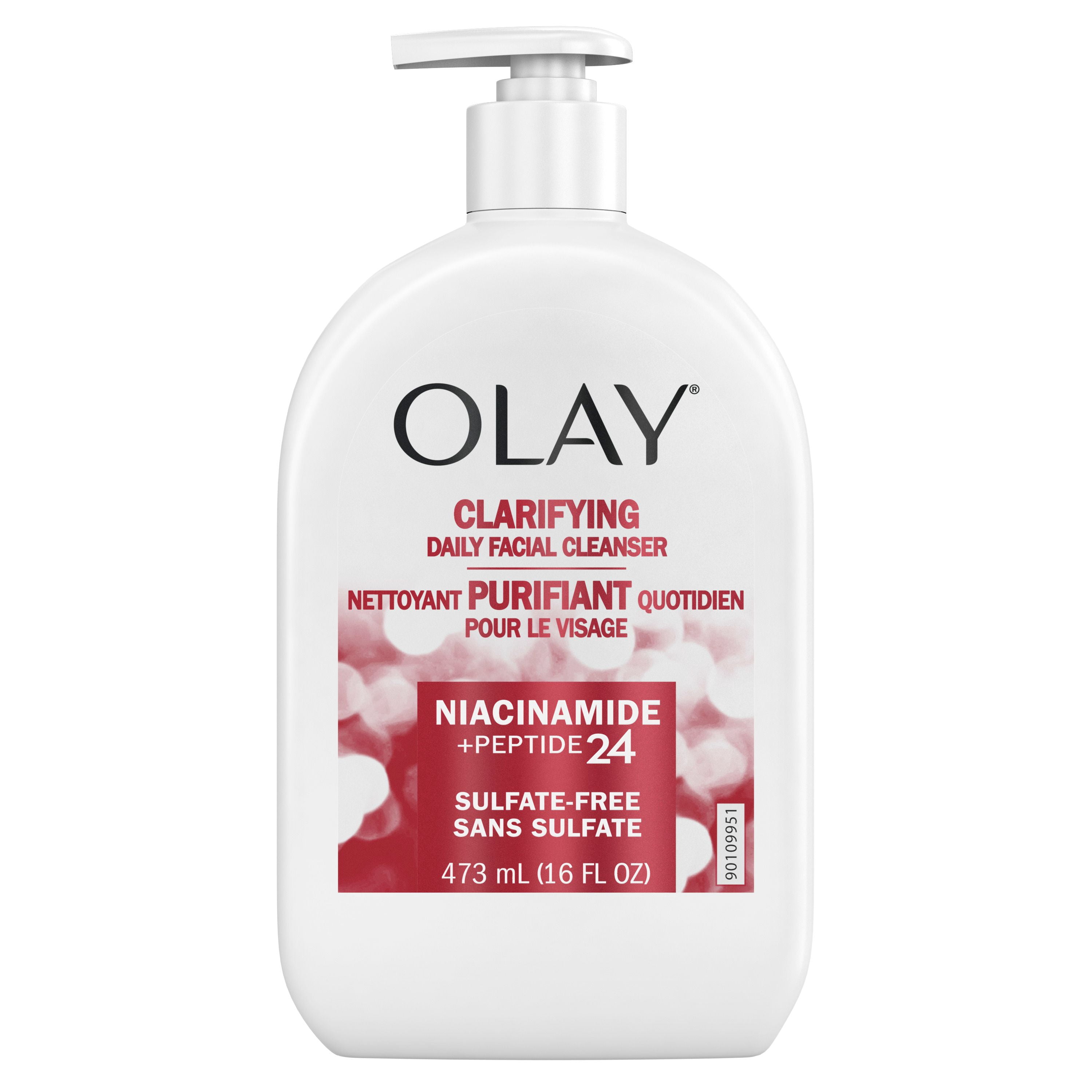Olay Niacinamide + Peptide 24 Nettoyant pour le Visage, Purifiant, Sans Sulfate