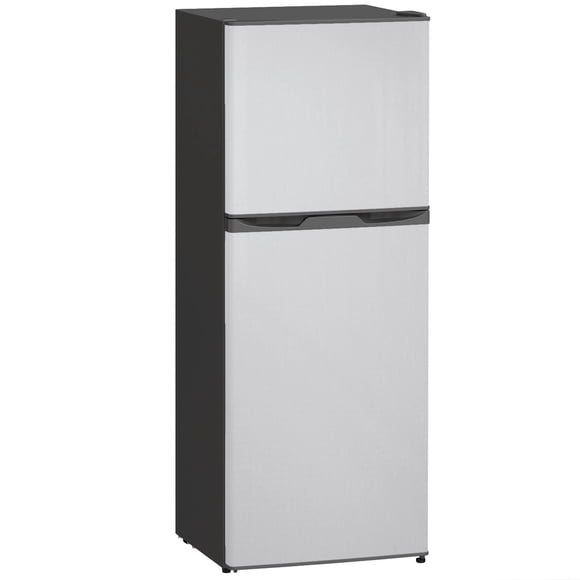 HOMCOM Mini-Frigo avec Congélateur 4,6 Pi3 Réfrigérateur Compact à 2 Portes Argent