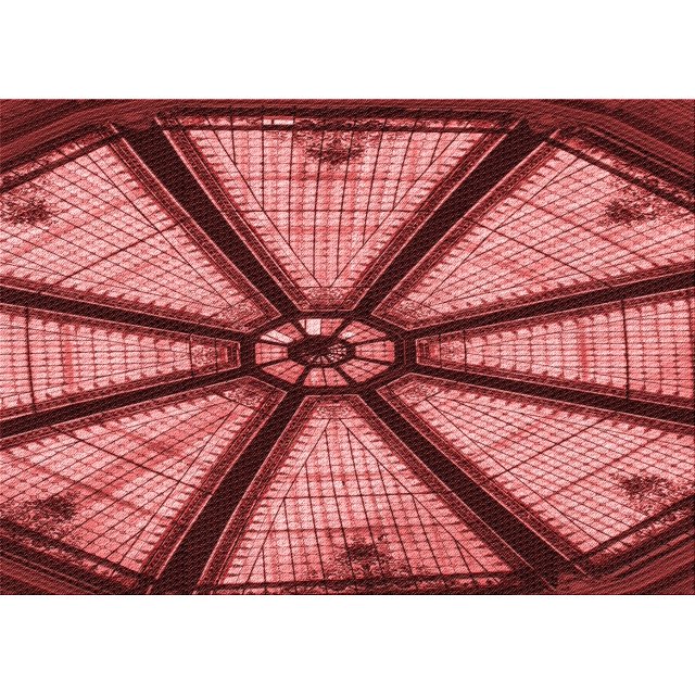 Ahgly Company Tapis d'Intérieur Rectangulaire Transitionnel Lavable à la Machine, Rouge Canneberge, 5 Pieds x 7 Pieds