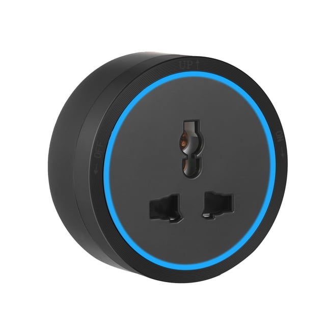 Yeacher Universal 3-Pin Track Sockets Power Sockets Adapter Power Track Socket Outlet Versatile Electric Mobile Track Socket Slidable Wall Outlet with Blue LED Ring