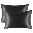thumbnail image 1 of Unique Bargains Satin Pillowcases Zipper Closure 2pcs, 1 of 8