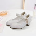 thumbnail image 2 of Wdgfv Ballerines Filles Scintillantes Fête Mary Jane Chaussures de Princesse Blanches 9-9,5 Ans, 2 of 8