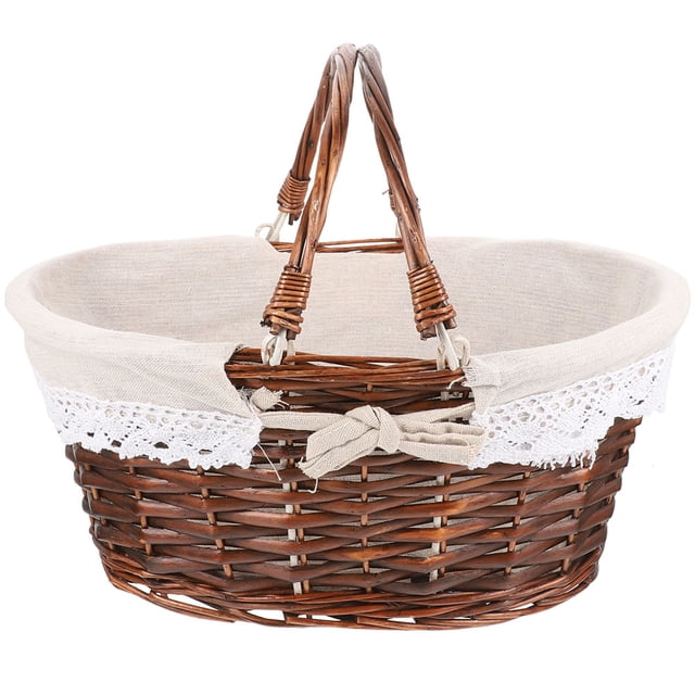 Lot de 1 Paniers Tressés à la Main pour Rangement Portable et Multi-Usage en Diverses Occasions
