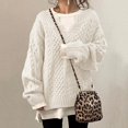 thumbnail image 2 of Women Fasion Solid Casual Pattern Sweater Long Sleeve Knit Sweater, 2 of 5
