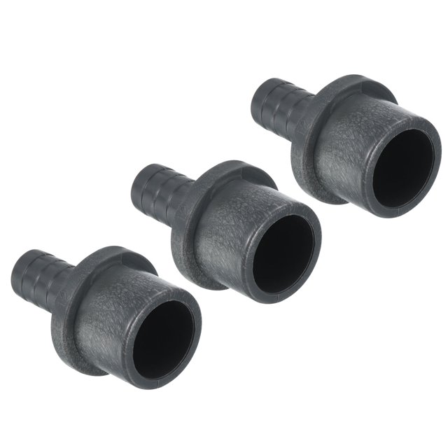 Unique Bargains UPVC Reducer Pipe Fitting 25mm OD 13mm Barbed, 3 Pack Straight Coupling Adapter Connector, Grey