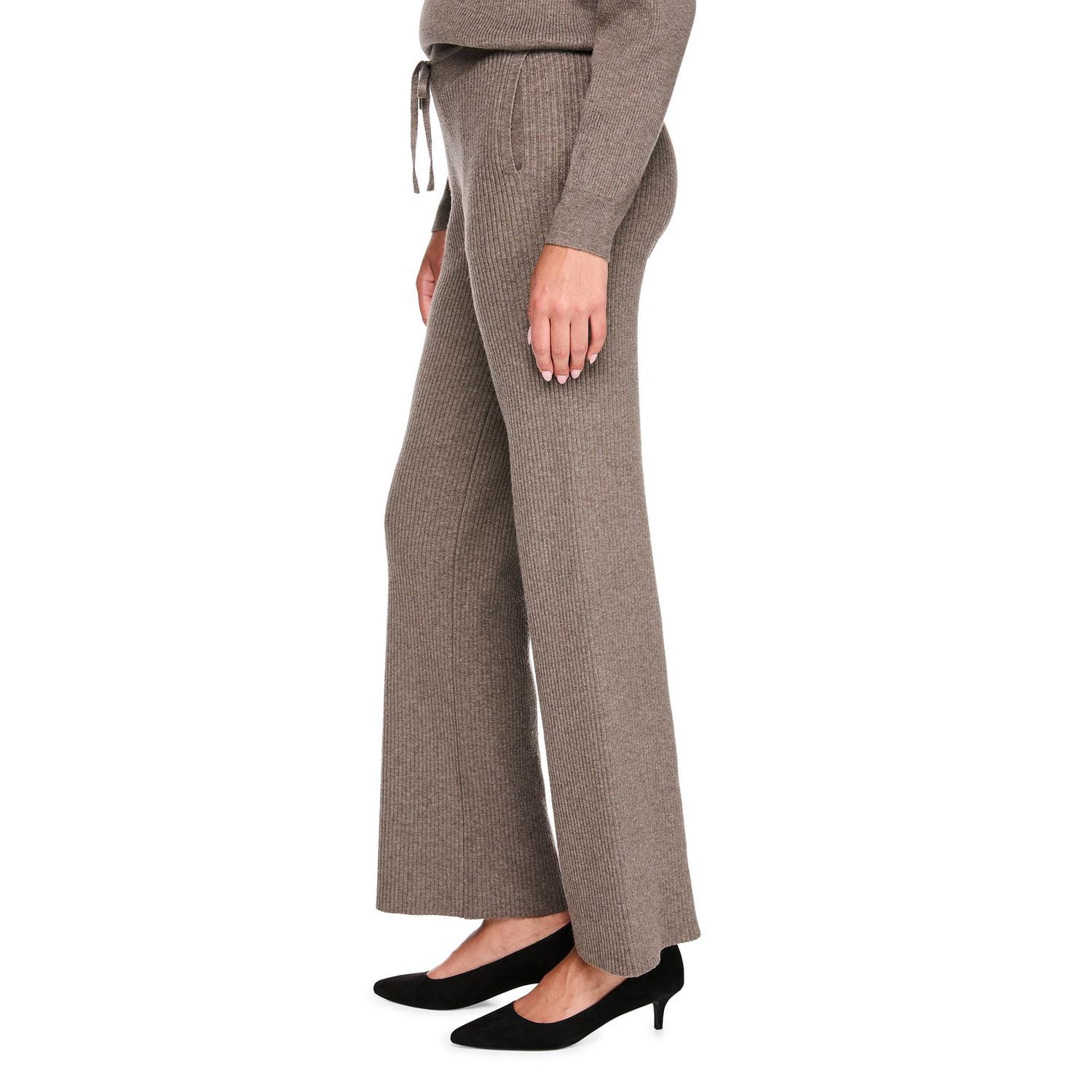 Pantalon de survêtement côtelé à jambe large George pour femmes