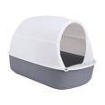 thumbnail image 1 of Cat Litter Box with Hood Kitty Litter Box with Lid Removable, Durable Closed Cat Gray, 1 of 8