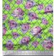 thumbnail image 1 of Soimoi Poly Georgette Fabric Geometric,Leaves & Rose Floral Fabric Prints By Yard 52 Inch Wide, 1 of 3