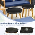 thumbnail image 4 of Gymax 7PCS Conversation Set Rattan Woven Chair Set w/ 2 Coffee Tables & 2 Ottomans, 4 of 5